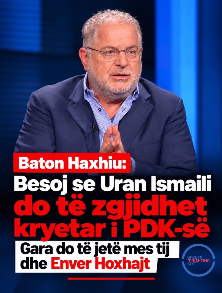 Kush do ta marrë drejtimin e PDK-së? Baton Haxhiu përmend dy emra dhe tregon kë beson se do të zgjidhet kryetar